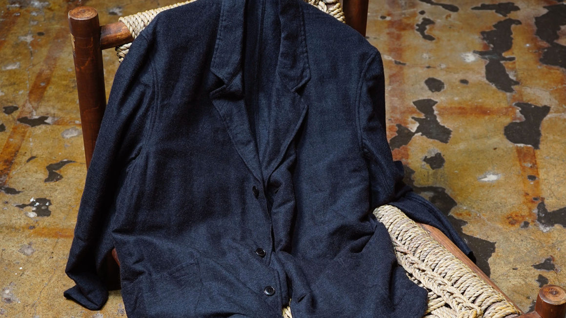 COMOLI – ウールシルク ジャケット , ドローストリング パンツ