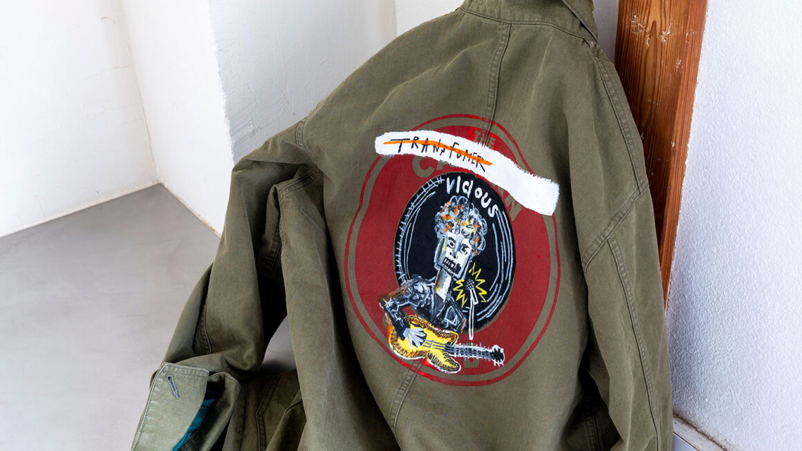 BLACKBIRD – coveralls hand painted –